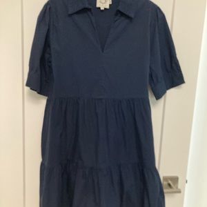 Navy Babydoll Dress by Lili Sidonio